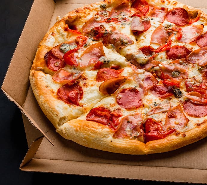 Order delicious pizzas from Just Chicken